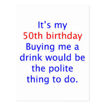 50 buy me a drink post card