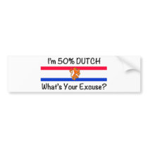 50% Dutch Bumper Stickers