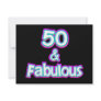 50 & Fabulous Birthday Gifts Personalized Invitations