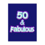 50 & Fabulous Birthday Gifts Post Cards