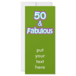 50 & Fabulous Birthday Gifts rack cards