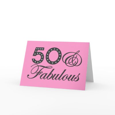 50 & Fabulous Gift Greeting Cards by tutululushop