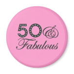 50 & Fabulous Gift Fridge Magnet
