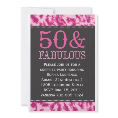 50 & Fabulous Leopard Invitation by tutululushop