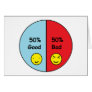 50% Good and 50% Bad Pie Chart Card
