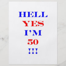 50 Hell yes Full Color Flyer