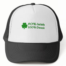 50% Irish 100% Drunk Mesh Hats