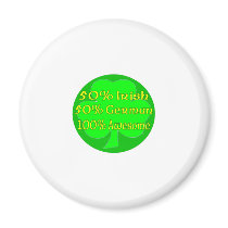 50% Irish 50% German 100% Awesome Refrigerator Magnets