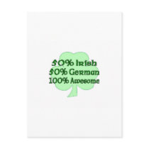 50% Irish 50% German 100% Irish Postcards