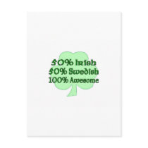 50% Irish 50% Swedish 100% Awesome Post Cards