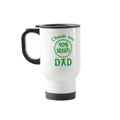 50% Irish - Thanks Dad Mug by IrishGiftShop