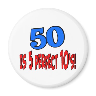 50 is 5 perfect 10s (BLUE) by Birthdaybash
