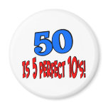 50 is 5 perfect 10s (BLUE) magnets