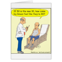 50 Is The New 30 Cartoon Greeting Card