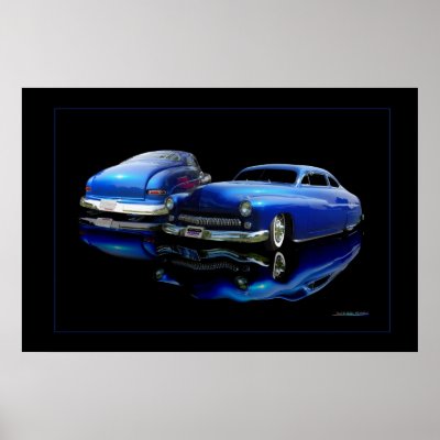 50 Merc outlined Poster by fredsredt