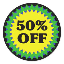 50% OFF RETAIL SALE Sticker