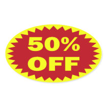 50% OFF OVAL STICKERS