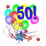 50! Or Any Age Birthday Balloons Stickers