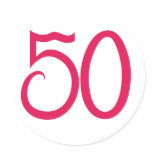 50 Pink Sticker