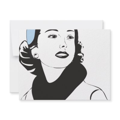 50"s Lady Announcements by retro_blush