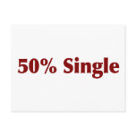 50% Single postcards