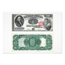 $50 United States Note Legal Tender Series 1880 Personalized Invite