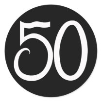 50 White Sticker