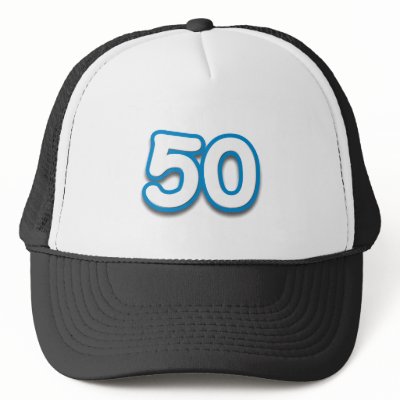 50 Year Birthday or Anniversary - Add Text Mesh Hat by BirthdayZone