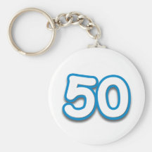 50 Year Birthday or Anniversary - Add Text Key Chain