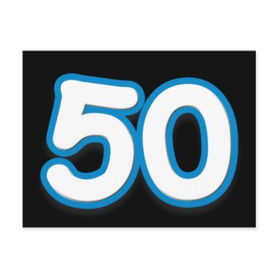 50 Year Birthday or Anniversary - Add Text Post Cards by BirthdayZone