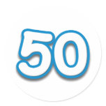 50 Year Birthday or Anniversary - Add Text Round Stickers
