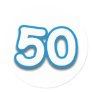 50 Year Birthday or Anniversary - Add Text Round Stickers