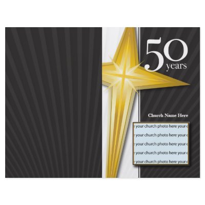 50 Year Church Anniversary Bulletin by lovescolor
