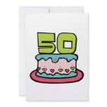 50 Year Old Birthday Cake Invite