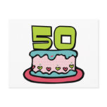 50 Year Old Birthday Cake Postcard