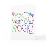 50 Year Olds Rock! Greeting Card