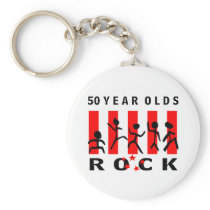 50 Year Olds Rock Keychains