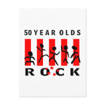 50 Year Olds Rock Postcard