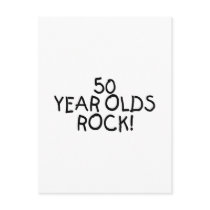 50 Year Olds Rock Postcards