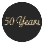 50 Years Anniversary 1.5" Diamter Round Sticker