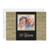 50 Years Anniversary Invitation with Photo Insert