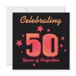 50 Years of Perfection Custom Birthday Invitation