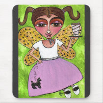 50's Fairy & Poodle Skirt - mousepad