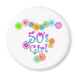 50's Girl Refrigerator Magnet