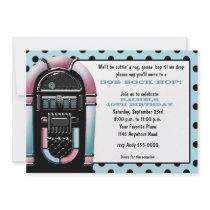50s Jukebox Birthday Invitation