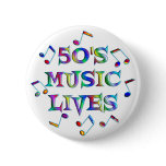 50s Music Lives Pinback Buttons