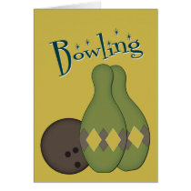 50s Retro Bowling Greeting Cards