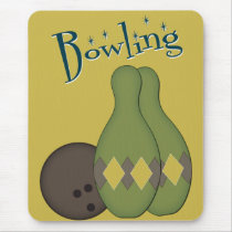 50s Retro Bowling Mouse Pad