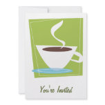 50s Retro Coffe Cup Graphic invitations