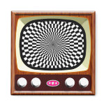 50s Television Op Art Fridge Magnets